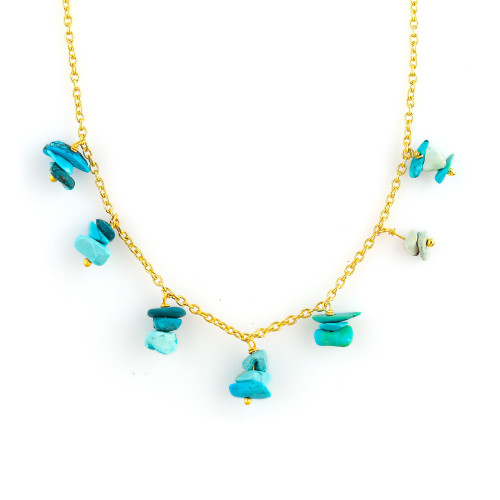 Natural Turquoise Chips Bar Station Necklace, Energy Healing Crystals, Birthday, Gift for Her, Gemstone Jewelry 18 inch AA+ Quality (Turquoise) Natural Turquoise Chips Bar Station Necklace, Energy Healing Crystals, Birthday, Gift for Her, Gemstone Jewelry 18 inch AA+ Quality (Turquoise)
