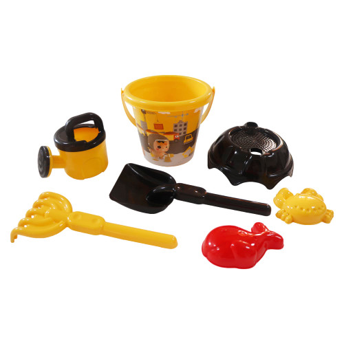 Sand Toys for Kids, Beach Sand Toys Set with Sand Bucket, Shovel, Rake, Sand Mold, Watering Can, Sandbox Toys Snow Toys for Toddlers, 7 PCS