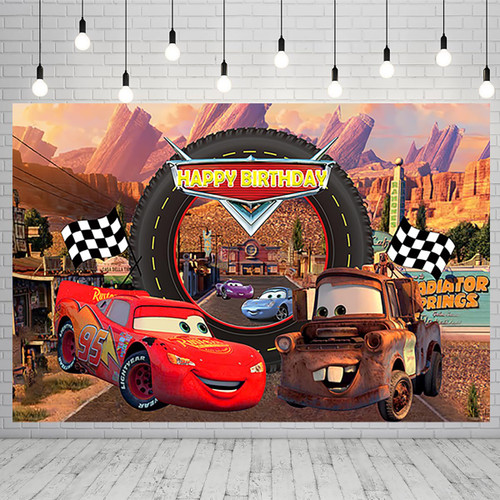 Red Race Cars Backdrop for Happy Birthday Party Supplies Lightning McQueen Banner for Party Decorations Photo Background 59x38in Red Race Cars Backdrop for Happy Birthday Party Supplies Lightning McQueen Banner for Party Decorations Photo Background 59x38in