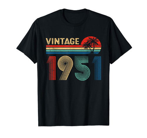 Vintage 1951 Funny 73 Year Old Retro 73th Birthday Bday Gift T-Shirt