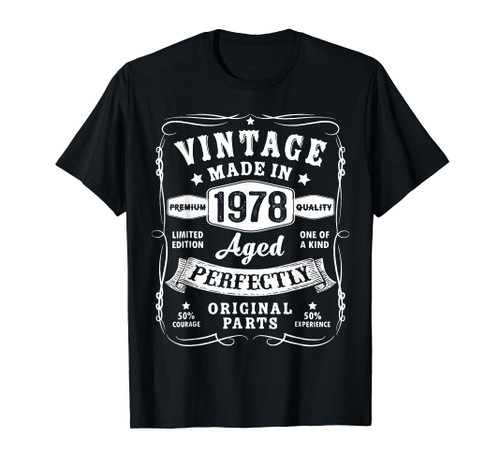 Vintage 46th Birthday Made In 1978 Bday 46 Years Old T-Shirt