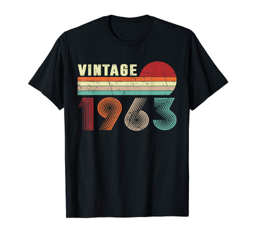 Vintage 1963 Funny 58 Years Old Men, Women 58th Birthday T-Shirt