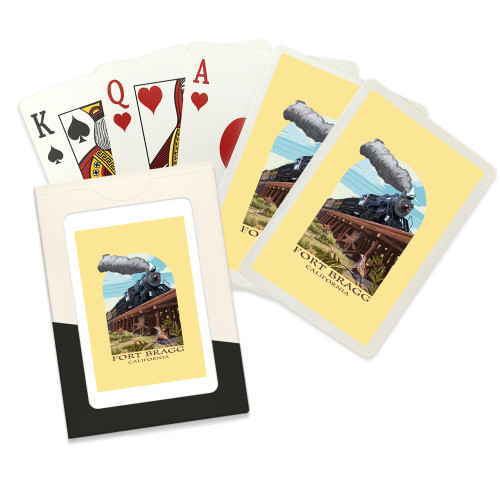 Fort Bragg, California, Trestle, Contour (52 Playing Cards, Poker Size Card Deck with Jokers)