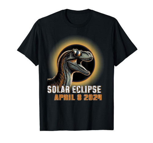 Dinosaur Solar Eclipse Shirt 2024 Total Solar Eclipse T-Shirt