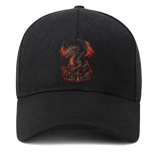 Dragon Castle Baseball Cap Dad Hat Unstructured Cotton Hat Adjustable Hat for Men Women