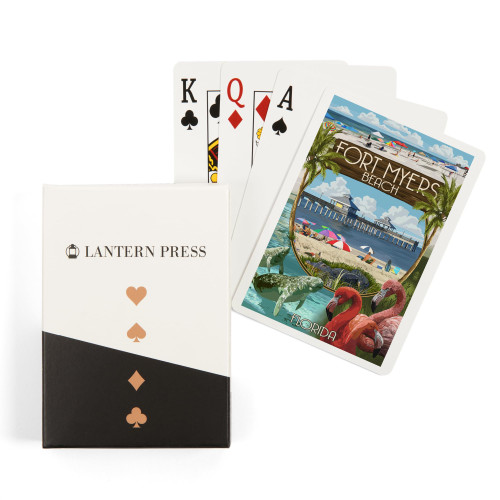 Fort Myers, Florida, Montage Scenes (52 Playing Cards, Poker Size)