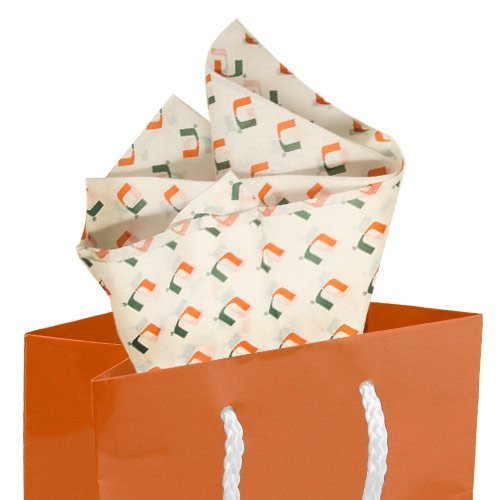 NCAA Miami Hurricanes Logo Print Tissue Paper