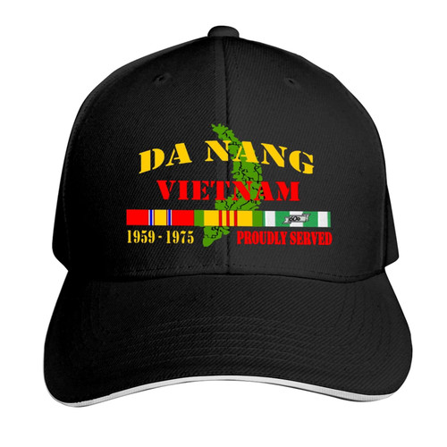 Vietnam Veteran Da Nang Unisex Baseball Cap Dad Hat Adjustable Snapback Hats Sandwich Cap Trucker Hat Black