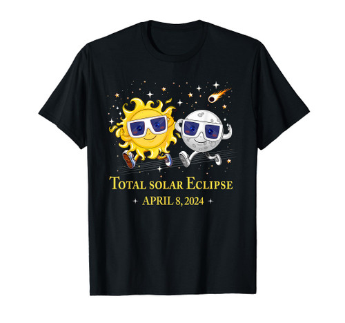Total solar Eclipse 8-4-2024: Sun Flees Moon "Eclipse Chase" T-Shirt