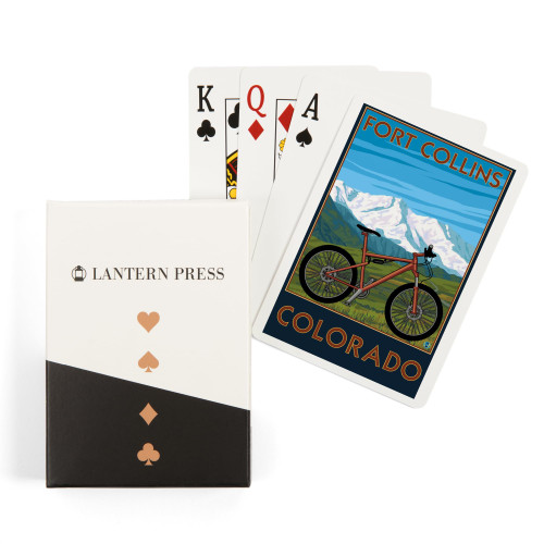 Fort Collins, Colorado, Mountain Bike (52 Playing Cards, Poker Size Card Deck with Jokers)