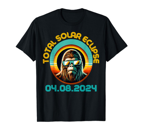 Funny Bigfoot Eclipse Glasses, Bigfoot Totality Spring 2024 T-Shirt