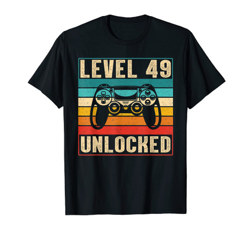 Level 44 Unlocked Video Gamer 44 Year Old 44th Birthday Gift T-Shirt