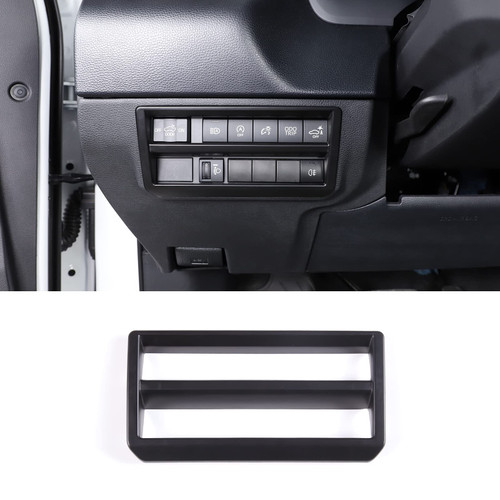 Console Headlight Switch Button Decorative Frame Cover Trim Fit for Toyota Tundra/Sequoia 2022 2023 Interior Accessories Molding Strip(Matte Black)