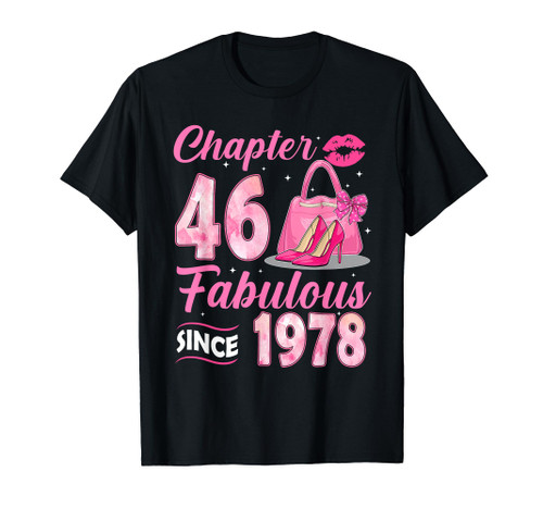 Chapter 46 Fabulous Since 1980 46th Birthday 46 Year Old T-Shirt