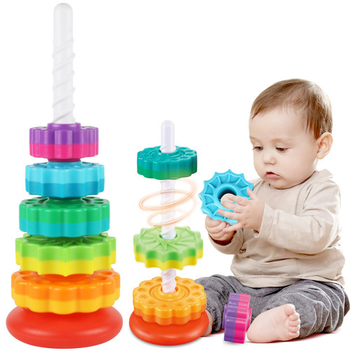 Baby Spinning Stacking Toys for Toddlers 1-3, Spinner Ring Stacker, Montessori Toys for Babies 6-12-18 Months, Autism Sensory Toy, 1 2 3 Year Old Girl or Boy Christmas Birthday Gifts Baby Spinning Stacking Toys for Toddlers 1-3, Spinner Ring Stacker, Montessori Toys for Babies 6-12-18 Months, Autism Sensory Toy, 1 2 3 Year Old Girl or Boy Christmas Birthday Gifts
