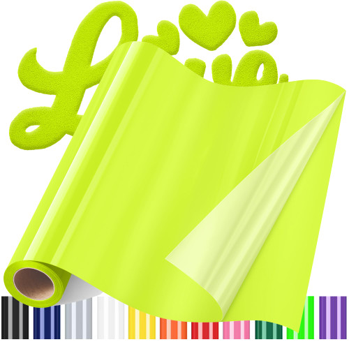 3D Puff Vinyl Heat Transfer for T-Shirts, 12"x6ft 3D Puffy HTV Iron on Vinyl, Neon Yellow 3D Puff Vinyl Heat Transfer HTV Roll for Heat Press Clothing 3D Puff Vinyl Heat Transfer for T-Shirts, 12"x6ft 3D Puffy HTV Iron on Vinyl, Neon Yellow 3D Puff Vinyl Heat Transfer HTV Roll for Heat Press Clothing