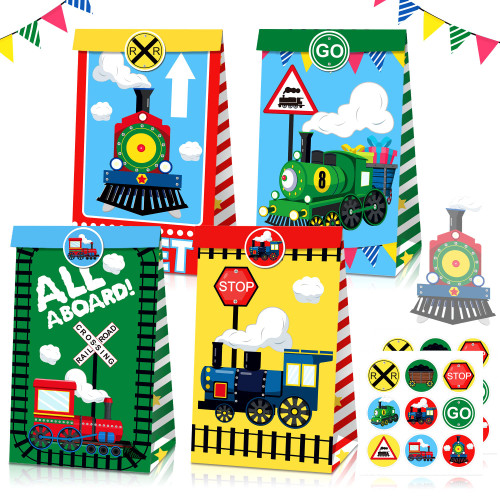 16 PCS Train Birthday Party Supplies Train Birthday Party Favor Bags Train Birthday Party Gift Bags Train Party Favors Train Sticker Train Goodie Bags 16 PCS Train Birthday Party Supplies Train Birthday Party Favor Bags Train Birthday Party Gift Bags Train Party Favors Train Sticker Train Goodie Bags