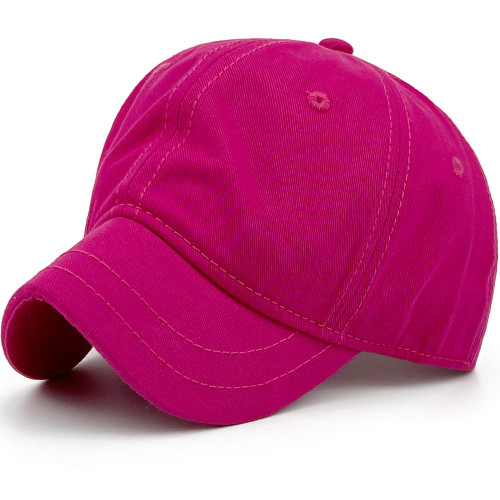Short Brim Anti Sweat Sunscreen Trucker/Baseball Style Hat Cap Plain Baseball Cap Short Bill Umpire Hats Baseball Short Bill Fitted Hot Pink