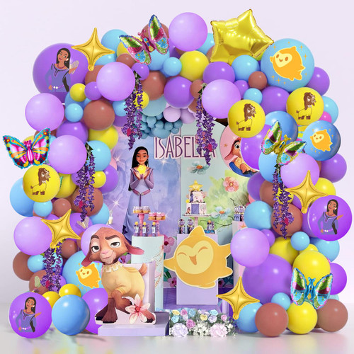 136Pcs Wish Girl Princess Asha Decorations Princess Asha Balloon Garland Arch Kit Include Asha Balloons,Star Butterfly Foil Balloons for Girls Princess Asha Themed Birthday Party Decoration Supplies 136Pcs Wish Girl Princess Asha Decorations Princess Asha Balloon Garland Arch Kit Include Asha Balloons,Star Butterfly Foil Balloons for Girls Princess Asha Themed Birthday Party Decoration Supplies