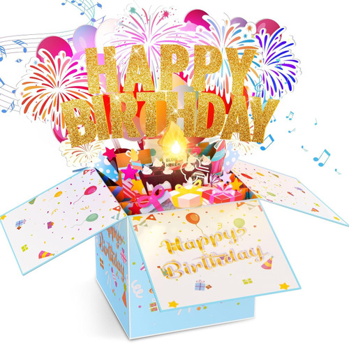 Large Pop Up Birthday Cards With Blowable Lights and Music,Funny Happy Birthday Cards 3D Greeting Cards Special Birthday Gifts for Kids Teens Women Men Son Daughter Large Pop Up Birthday Cards With Blowable Lights and Music,Funny Happy Birthday Cards 3D Greeting Cards Special Birthday Gifts for Kids Teens Women Men Son Daughter