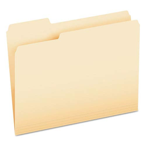 Pendaflex CutLess File Folders, 1/3 Cut Top Tab, Letter, Manila, 100/Box