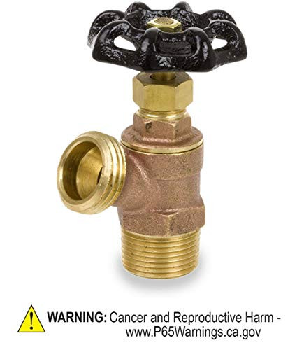 Smith-Cooper International 103 Series Brass Boiler Drain with Stuffing Box, 1/2" NPT Male, Non-Potable Water Use Only