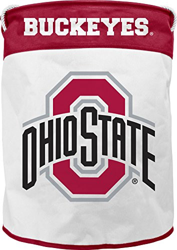 NCAA Ohio State Buckeyes Canvas Laundry Basket with Braided Rope Handles