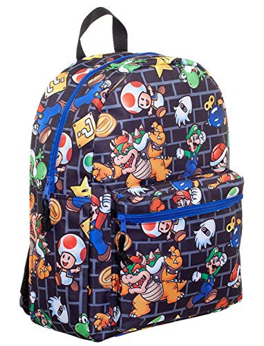 Super Mario All-Over Comic Print 16 Backpack