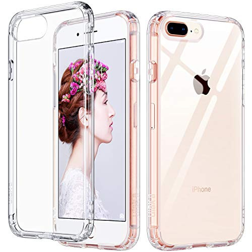 ULAK iPhone 8 Plus Case Clear, iPhone 7 Plus Case, Slim Fit Soft TPU Transparent Back Cover with Shock Absorption Bumper Corners Anti-Scratch for iPhone 7 Plus/8 Plus 5.5 inch (HD Crystal Clear)