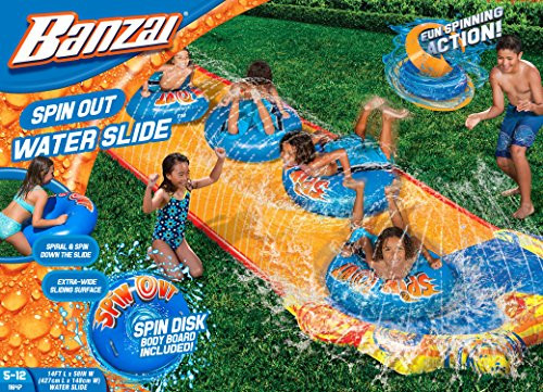 BANZAI Spin Out Slide with Spin Disk Bodyboard