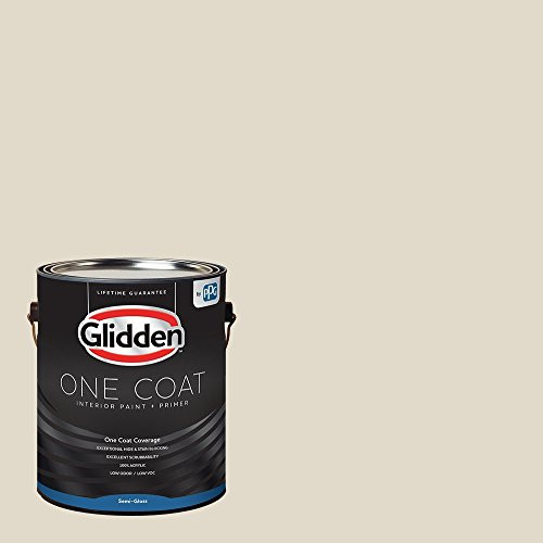 Glidden Interior Paint + Primer: Greige/Antique White, One Coat, Semi-Gloss, 1-Gallon