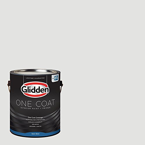 Glidden Interior Paint + Primer: White/Aria, One Coat, Semi-Gloss, 1 Gallon