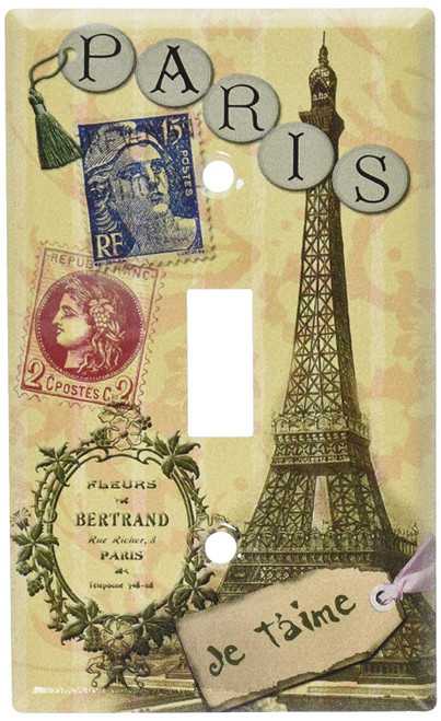 Art Plates - Paris Je T'aime Switch Plate - Single Toggle