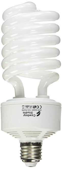 CowboyStudio 45W Compact Fluorescent CFL Daylight Balanced Bulb with 5500K Color Temperature for Photography and Video Studio Lighting