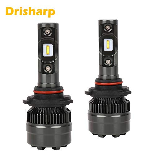 Drisharp 9006/HB4 LED Headlight Bulbs Conversion Kit DOT Approved, 12x CSP Chips 8000Lm 6500K 70W Cool White, Adjustable Beam - 2 Yr Warranty