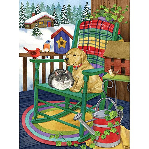 Bits and Pieces - 1000 Piece Jigsaw Puzzle for Adults 20 Inch x 27 Inch - A Cozy Porch - 1000 pc Jigsaw by Artist Jane Maday