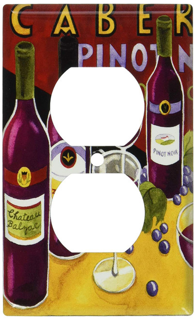 Art Plates - Red Wines Switch Plate - Outlet Cover