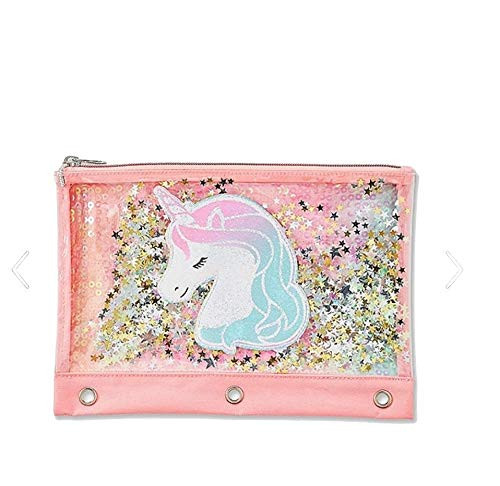 Justice Girls Unicorn Ombre Shaky Pencil Case Orange