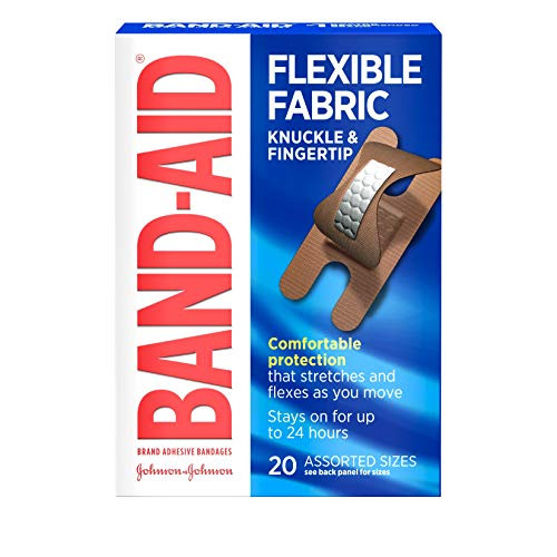Band-Aid Brand Flexible Fabric Adhesive Bandages for Wound Care and First Aid, Finger and Knuckle, 20 ct Band-Aid Brand Flexible Fabric Adhesive Bandages for Wound Care and First Aid, Finger and Knuckle, 20 ct