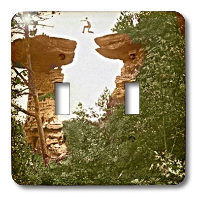 3dRose LLC lsp_21679_2 Vintage 1899 Wisconsin Dells Stand Rock Double Toggle Switch