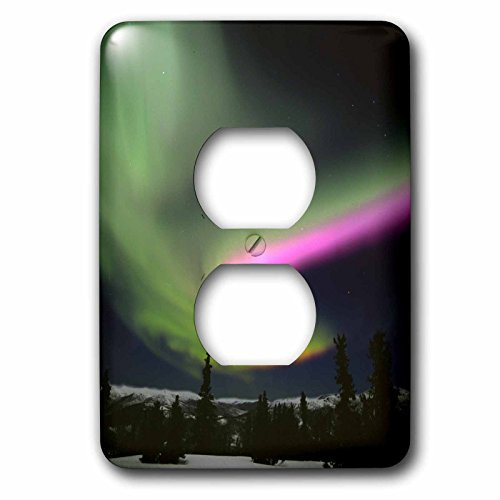 3dRose lsp_87461_6 Alaska, Hot Springs Aurora Borealis, Northern Lights Us02 Fzu0004 Frank Zurey 2 Plug Outlet Cover