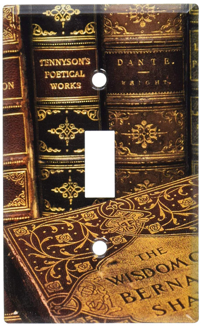 Art Plates - Books Switch Plate - Single Toggle Art Plates - Books Switch Plate - Single Toggle