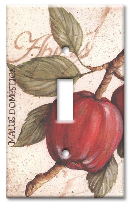 Single Gang Toggle Wall Plate - Apples