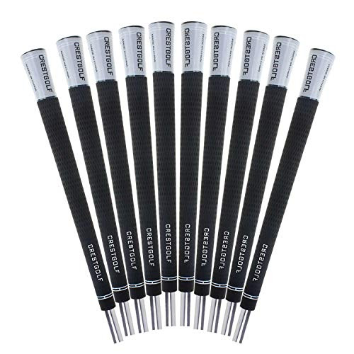 Kofull Golf Grips Golf Putter Grips Standard Rubber 10pcs Comfortable Putter Grip Anti-Slip Golf Iron Grips Wrap for Golfer (Black)