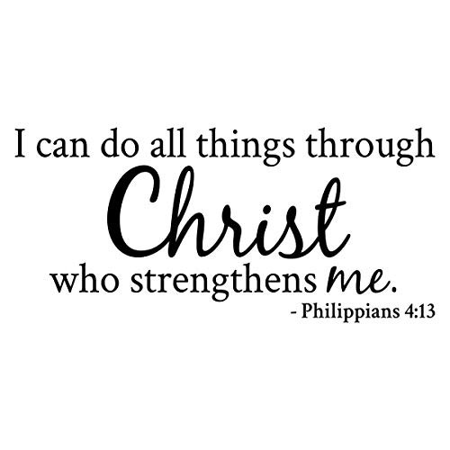 Basicor Scripture Wall Decal I Can Do All Things Through Christ Who Strengthens Me Christian Bible Verse Sticker Y3 Basicor Scripture Wall Decal I Can Do All Things Through Christ Who Strengthens Me Christian Bible Verse Sticker Y3