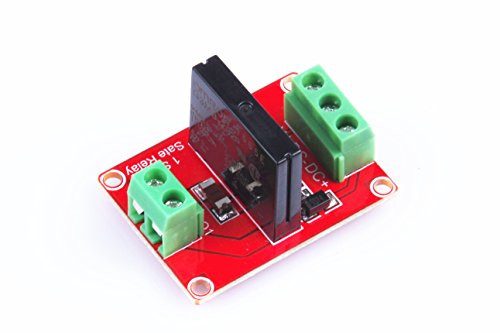 KNACRO 12V 1-Channel High-Level Solid State Relay modules Red Board Solid State relays AC 240V/2A Output with resistive Fuse 240V/2A 50/60Hz High-Level Trigger