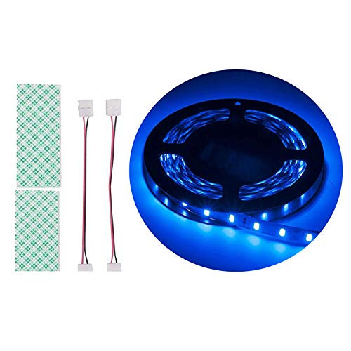 BIHRTC 12V DC Non-Waterproof LED Strip Light SMD 5630 16.4ft(5M) 300 LEDs Flexible Rope Light (No Power Supply), Blue BIHRTC 12V DC Non-Waterproof LED Strip Light SMD 5630 16.4ft(5M) 300 LEDs Flexible Rope Light (No Power Supply), Blue