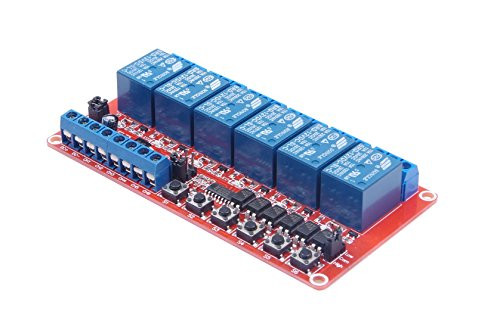 KNACRO 6 Channel Interlock Switch Self-locking Relay Module High Low Trigger Module (DC 12V)