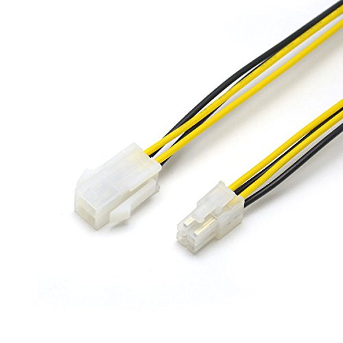 YXQ 10Pcs 4Pin ATX 12V Extension Cable Male Female ATXP4EXT P4/4PIN P4 Power Supply CPU Copper Wire, 12inch