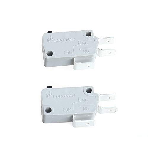 Yowming 3 Pin KW3A Normally Open+ Normally Close Microwave Oven Door Micro Switch for Microwave, Washer, Rice Cooker 16A 125/250V(2 Pack)